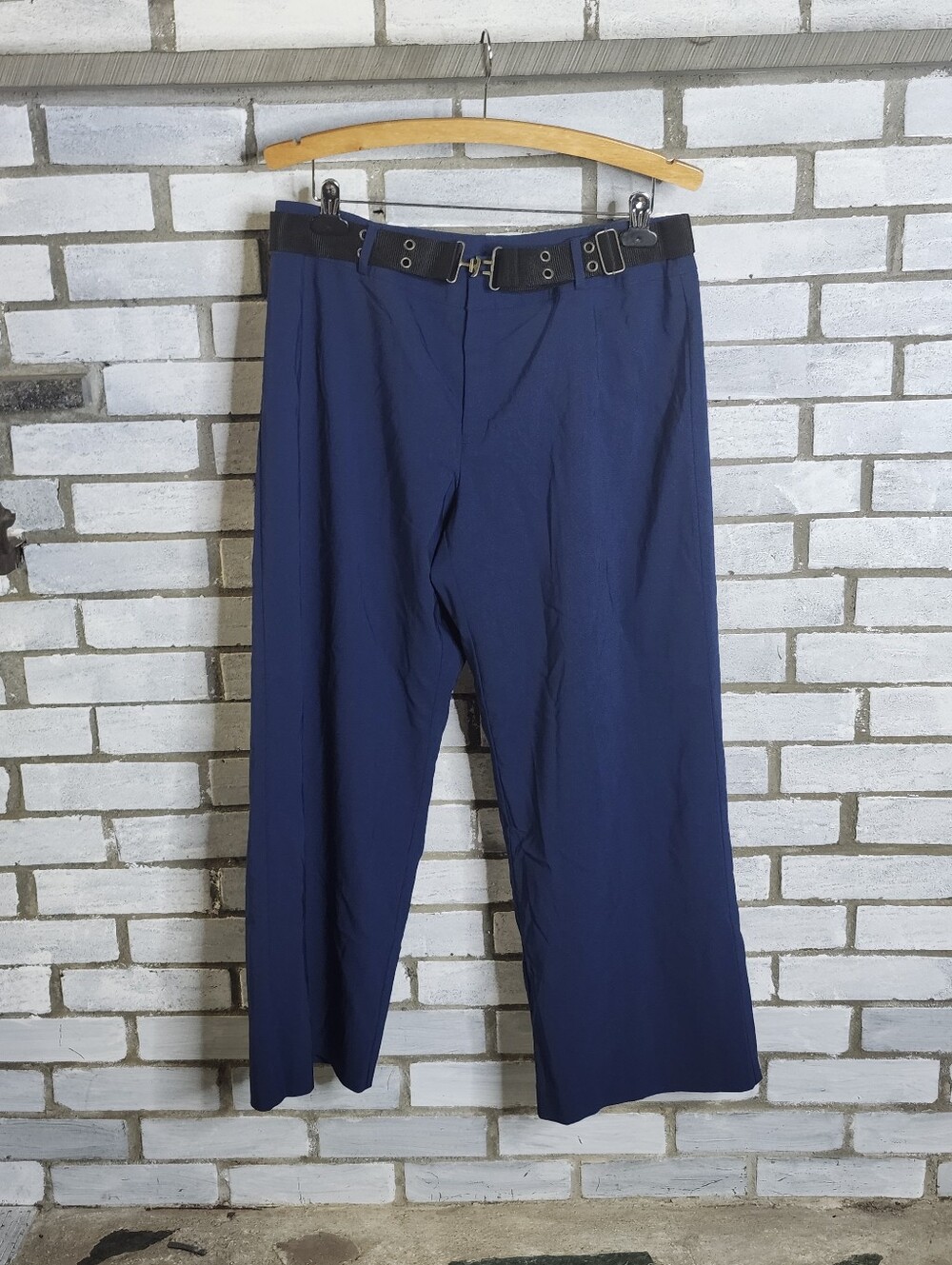 • NWT Hearts Of Palm Women's Belted High-Rise Cropped Pants Size 14 Cobalt Blue